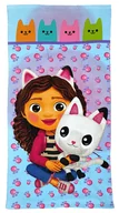 Okrycia kąpielowe dla dzieci - Ręcznik kąpielowy Koci domek Gabi 70 x 140 cm - miniaturka - grafika 1