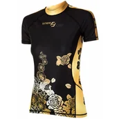 Kimona, stroje i obuwie - Extreme Hobby Rashguard Damski Krótki Rękaw Rose Black/Gold - miniaturka - grafika 1