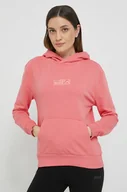 Bluzy damskie - Fila bluza damska kolor pomarańczowy z kapturem z aplikacją - miniaturka - grafika 1