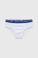 Majtki dla dzieci - United Colors of Benetton slipy dziecięce 2-pack kolor biały - miniaturka - grafika 1