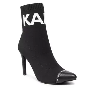 Botki damskie - KARL Botki LAGERFELD - KL31361A Black - grafika 1