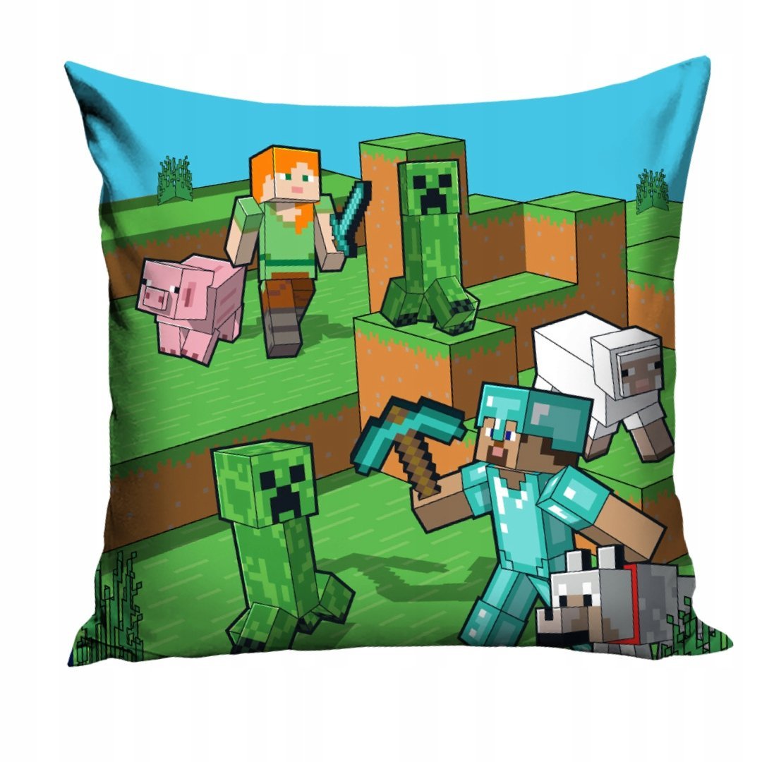 Poszewka Minecraft Licencyjna Farma Alex Creeper Dekoracyjna Gaming