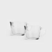 Filiżanki - Filiżanka GLASSIC szklana prążkowana 2 szt. 0,42 l HOMLA - miniaturka - grafika 1