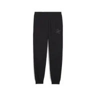 Odzież sportowa dziecięca - Młodzieżowe spodnie dresowe Essentials Script PUMA Black - miniaturka - grafika 1