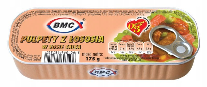 Pulpety z łososia w sosie salsa 175g BMC
