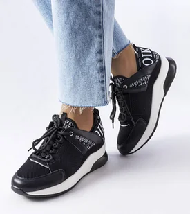 Czarno-białe sneakersy Vinceza-37 - Sneakersy damskie - miniaturka - grafika 1