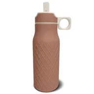 Bidony dla dzieci - Nuuroo silikonowy bidon ze słomką dla niemowlaka ISA Chocolate Malt 400 ml - miniaturka - grafika 1