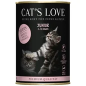 Mokra karma dla kotów - CAT'S LOVE mokra karma dla kota Junior Kurczak 6x400 g - miniaturka - grafika 1