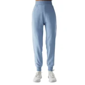 Spodnie damskie - Damskie dresowe spodnie joggery 4F 4FWSS24TTROF606-34S Niebieski - miniaturka - grafika 1