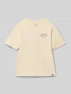 Koszulki dla chłopców - T-shirt z nadrukiem z logo - miniaturka - grafika 1