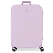 Walizki - Enso Annie Walizka średniej wielkości Fioletowy 48x70x28 cms Twarde mocowanie ABS Wbudowany 79l 4,32 kg 4 koła, Fioletowy, Maleta mediana, średnia walizka - miniaturka - grafika 1