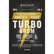 Domowy wyrób alkoholu - Drożdże gorzelnicze Turbo Grom 48h 150 g Browin - miniaturka - grafika 1