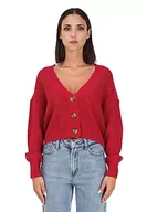 Swetry damskie - Bestseller A/S Damski ONLCAROL Nice L/S kardigan KNT NOOS kardigan z dzianiny, Cerise, XXL, Cerise, XXL - miniaturka - grafika 1