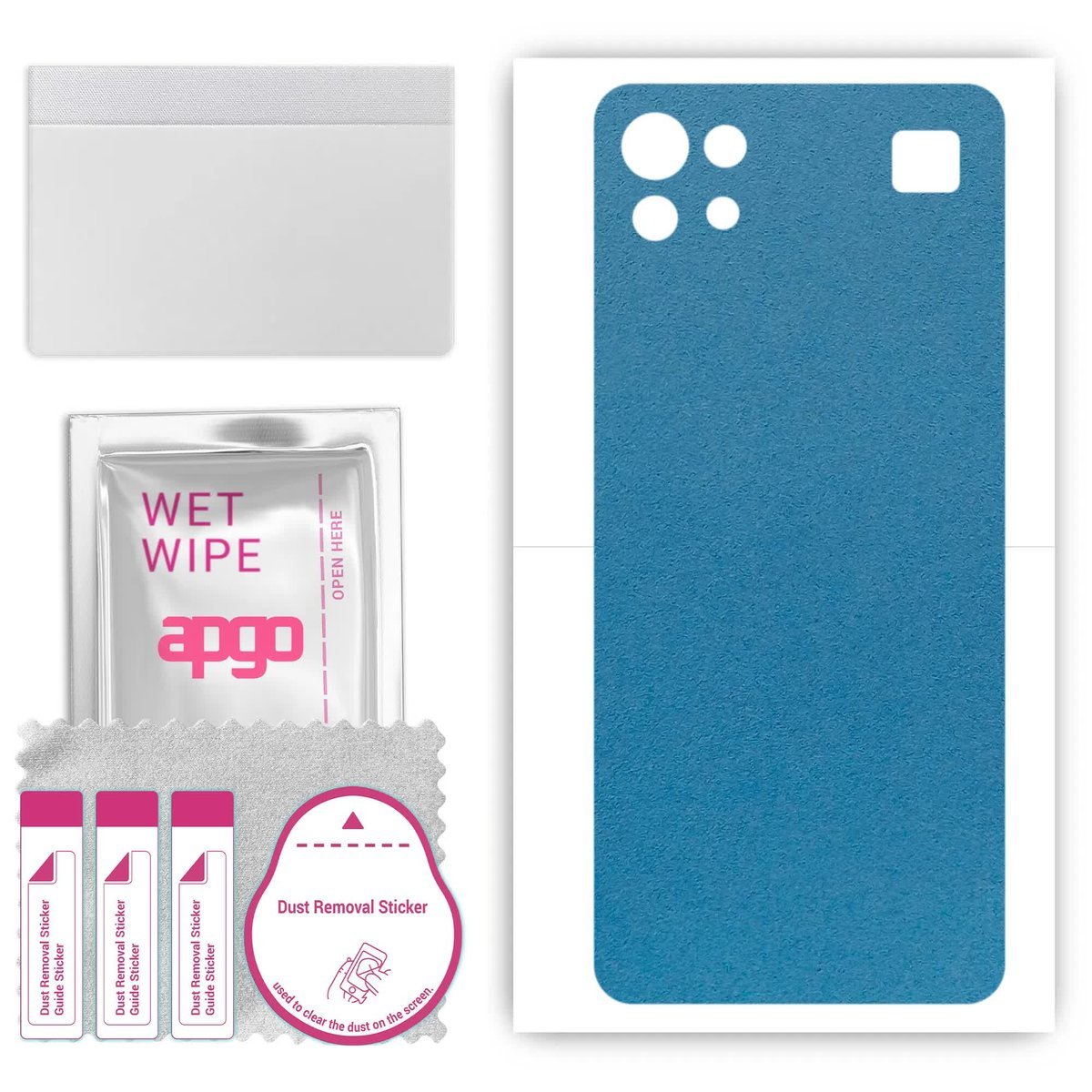 Folia naklejka skórka strukturalna na TYŁ Zamsz do LG K92 5G - Zamsz Niebieski - apgo SKINS