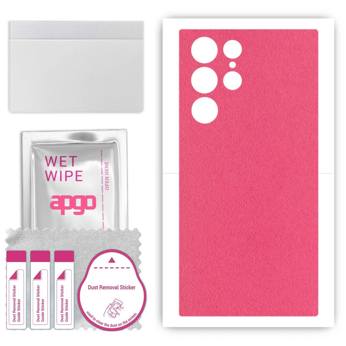 Folia naklejka skórka strukturalna na TYŁ Zamsz do Samsung Galaxy S23 Ultra - Zamsz Różowy - apgo SKINS