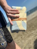 Okrycia kąpielowe dla dzieci - Ręcznik kąpielowy OLYA KIDS wzór ORGANIC SEA XL 180x160cm - miniaturka - grafika 1