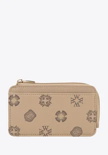 Damskie etui na karty z imitacji skóry beżowe - Biżuteria - akcesoria Damskie etui na karty z imitacji skóry beżowe - Biżuteria - akcesoria - miniaturka - grafika 1