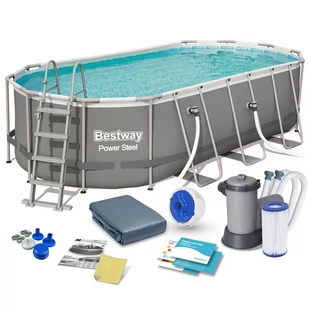 Bestway Basen ogrodowy stelażowy 549 x 274 x 122 cm 7w1 56710 - Baseny ogrodowe - miniaturka - grafika 4