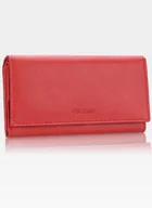 Portfele - Portfel Damski Skórzany Duży RFID Na Karty PUCCINI Czerwony G002 3 - miniaturka - grafika 1