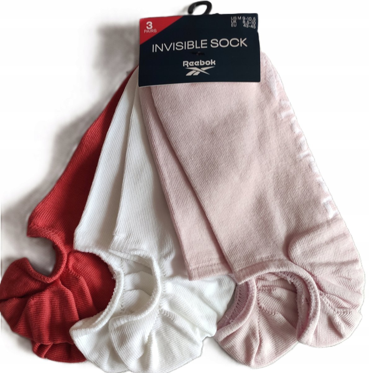 SKARPETKI MĘSKIE REEBOK HD9924 STOPKI SKARPETY WIELOKOLOROWY 3 PARY 43-45