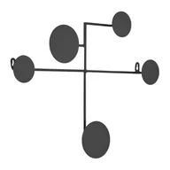 Wieszaki i stojaki - Czarny metalowy wieszak ścienny Kave Home Vianela, 52x40 cm - miniaturka - grafika 1