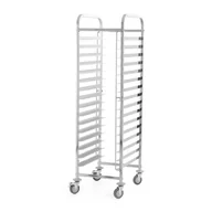 Wózki na żywność - Wózek na 16 blach piekarniczych 600x400 mm transportowy ze stali nierdzewnej 470x620x1715 mm TECHNICA, Silver Line - miniaturka - grafika 1