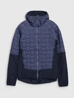 Kurtki i kamizelki sportowe męskie - Męska kurtka puchowa trekkingowa 4F 4FWSS25TTJAM697 - granatowa - miniaturka - grafika 1