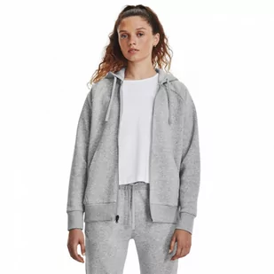 Damska bluza dresowa rozpinana z kapturem Under Armour UA Rival Fleece FZ Hoodie - szara - UNDER ARMOUR - Bluzy sportowe damskie - miniaturka - grafika 1