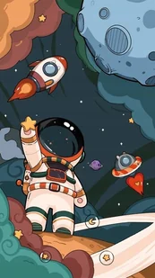 PUZZLE Retro NASA Kosmos Planety Gwiazdy + IMIĘ Pudełko 120 el. - Puzzle - miniaturka - grafika 1