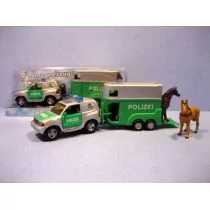 Auto policja z przyczepą Hipo - Samochody i pojazdy dla dzieci - miniaturka - grafika 1