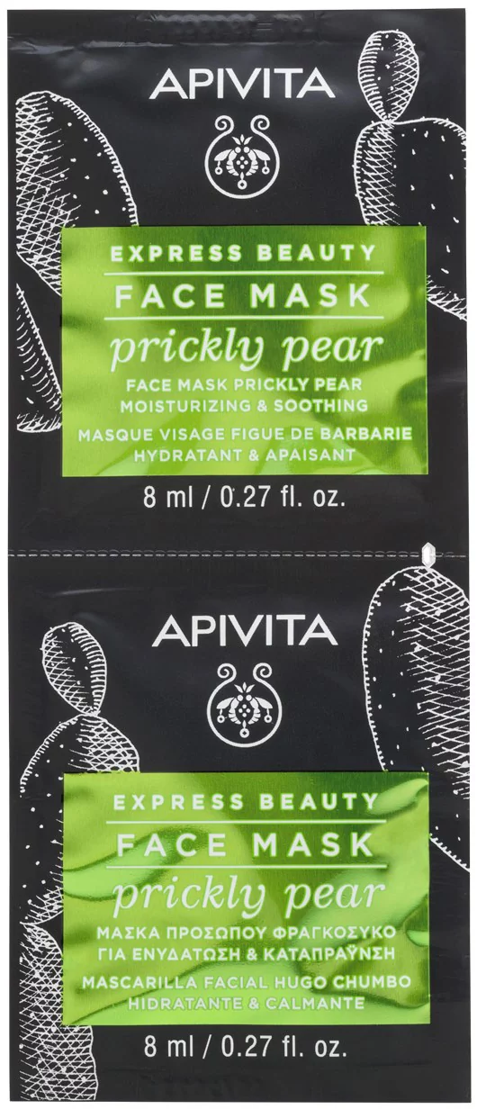 Apivita Apivita Express Beauty Opuncja - nawilżająco-kojąca maseczka do twarzy 2x8ml