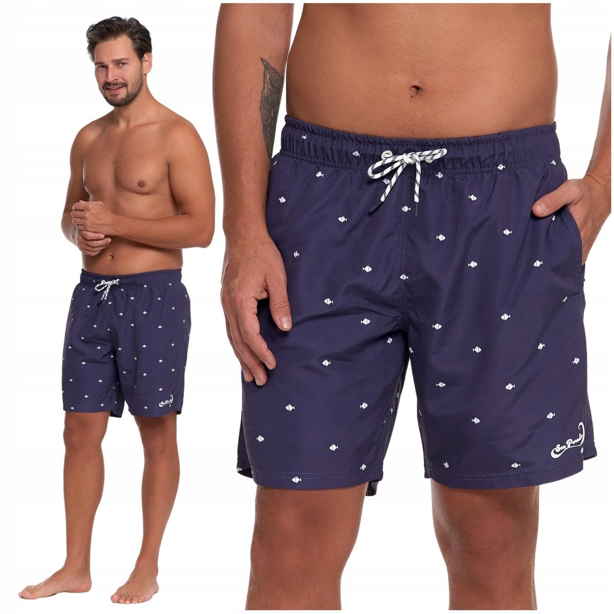 SZORTY PLAŻOWE KRÓTKIE SPODENKI KĄPIELOWE MĘSKIE KĄPIELÓWKI MODNE MORAJ 3XL