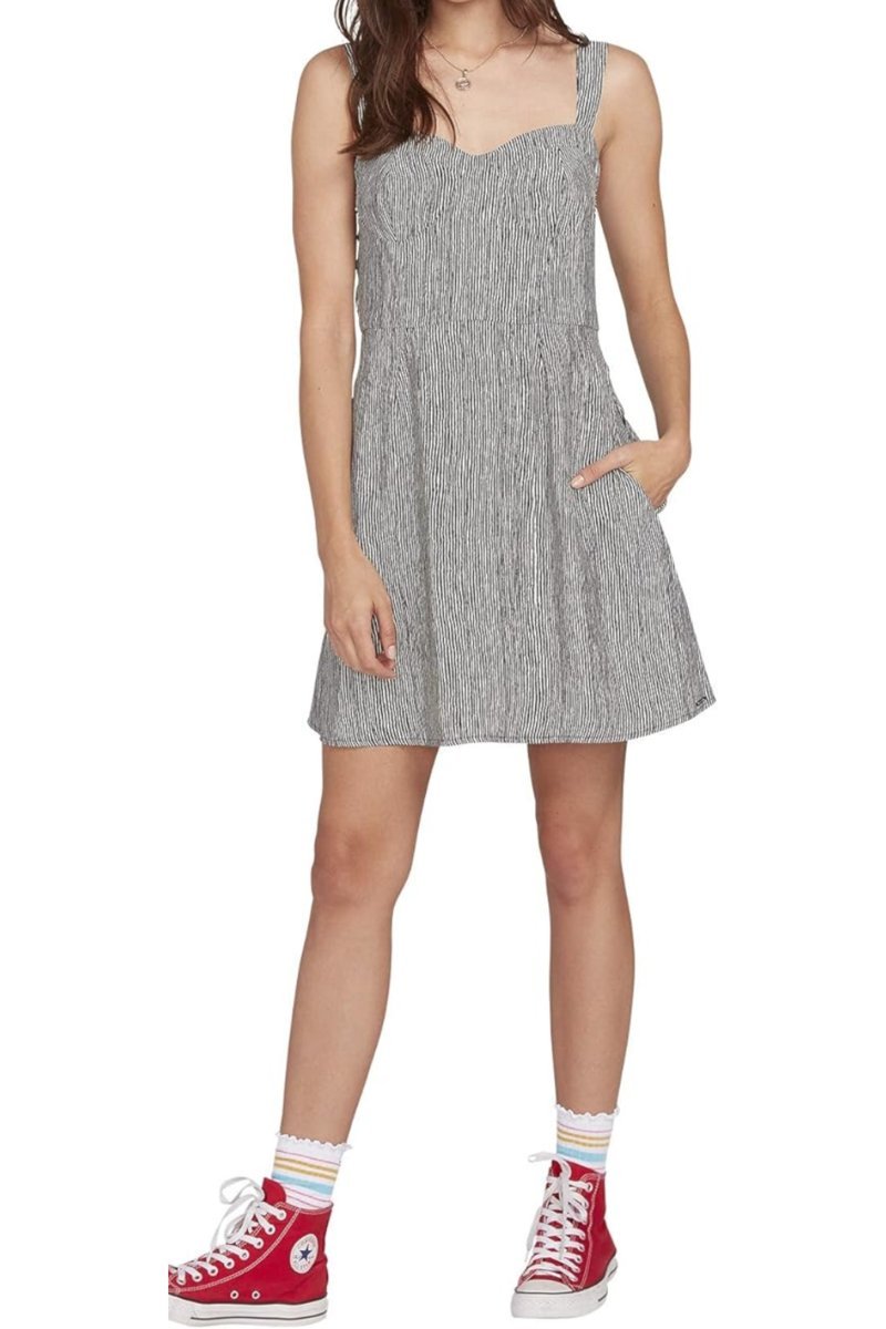 Sukienka damska Volcom Newdles letnia w paski na ramiączkach-L