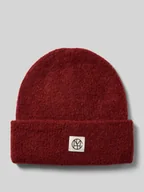 Czapki damskie - Czapka beanie z domieszką wełny z alpaki z naszywką z logo - miniaturka - grafika 1