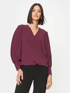 Bluzki damskie - Rinascimento Bluzka CFC0115342003 Bordowy Regular Fit - miniaturka - grafika 1
