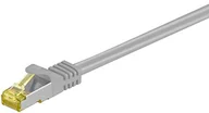 Kable miedziane - Goobay 92643 kabel Lan 10 m, podwójnie ekranowany, S-FTP, kabel sieciowy CAT 7, kabel 10 m, kabel LAN CAT 7 z 10 Gigabit, wtyczka RJ-45, kolor szary - miniaturka - grafika 1