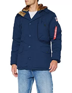 ALPHA INDUSTRIES Męska kurtka polarowa kurtka zimowa, granatowy (New Navy), M - Kurtki męskie - miniaturka - grafika 1