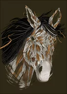 Plakaty - Galeria Plakatu, Feathered Horse, 50x70 cm - miniaturka - grafika 1