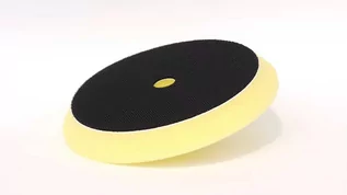 Akcesoria do mycia samochodu - Evoxa Sleeker Hi-Flat Yellow Polish Pad/One Step  średniej twardości pad polerski do maszyn DA 130/150mm - grafika 1