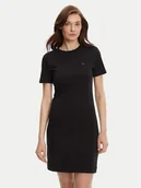 Sukienki - Tommy Hilfiger Sukienka codzienna New Cody WW0WW42721 Czarny Slim Fit - miniaturka - grafika 1