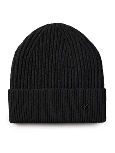 Calvin Klein Czapka Ck Metal Wool Beanie LV04D8032G Czarny - Czapki damskie - miniaturka - grafika 1