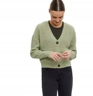 Swetry damskie - VERO MODA DAMSKI SWETER ROZPINANY ZIELONY S J9A - miniaturka - grafika 1