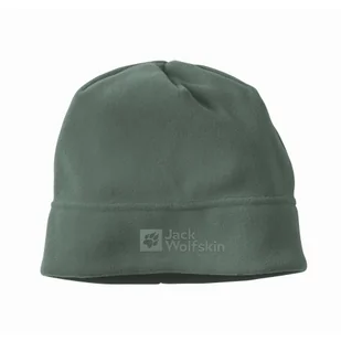 Czapka polarowa Jack Wolfskin REAL STUFF BEANIE hedge green - ONE SIZE - Czapki męskie - miniaturka - grafika 1