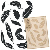 Scrapbooking - Szablon malarski wielokrotny // PTASIE PIÓRA // 59x95cm - miniaturka - grafika 1