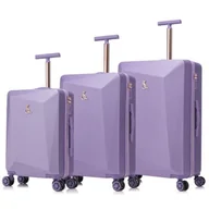 Walizki - Zestaw walizek SEMI LINE T5914-0 Fioletowy - miniaturka - grafika 1