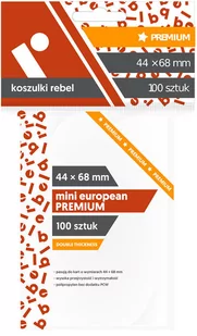 Rebel Koszulki Mini European Premium 45x68 (100szt) (231981) - Akcesoria do gier planszowych - miniaturka - grafika 1