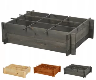 Drewniana grządka podwyższona donica ogrodowa na warzywa warzywnik 80x60 / Wamar-Sosenka - Szklarnie ogrodowe - miniaturka - grafika 1