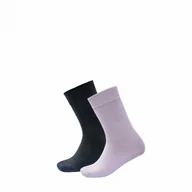Skarpetki męskie - Skarpety dziecięce Devold Daily Merino Light Sock 2Pk Kid Rozmiar skarpet: 31-34 / Kolor: fioletowy/czarny - miniaturka - grafika 1