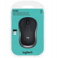 Myszki - Myszka Logitech M185 Grey USB 2.4GHz Optyczna 1000dpi BEZPRZEWODOWA - miniaturka - grafika 1