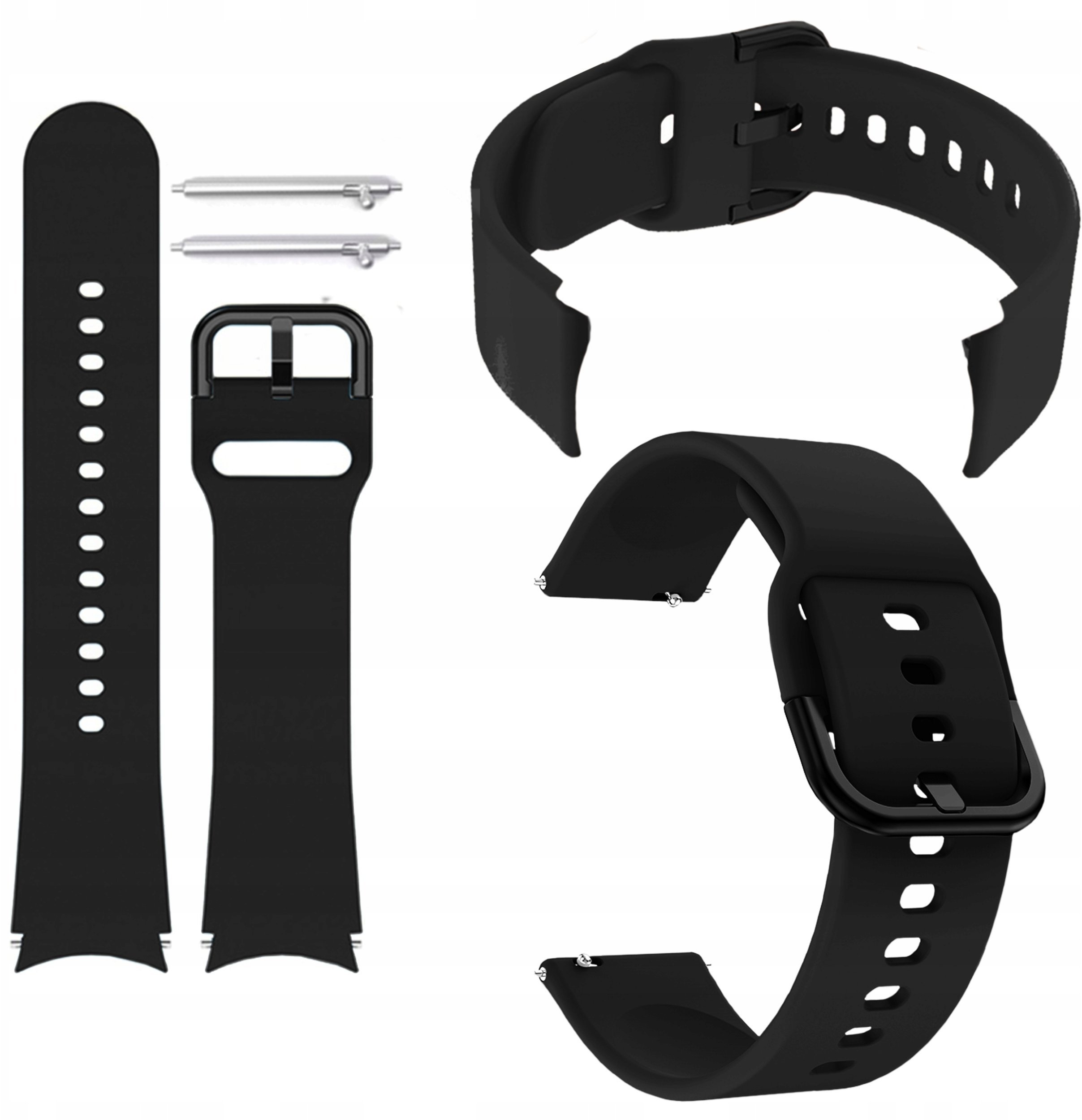 ChronSmarta Pasek ChronSmarta do smartwatch'a Amazfit GTS 2 2e 3 4 Mini BIP 3 U Pro Lite S GTR 42 mm Czarny